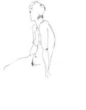 Gesture - Seated Nude Female with Twist