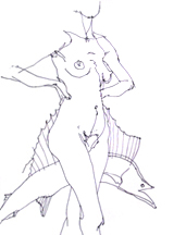 Gesture - Nude with Large Fish