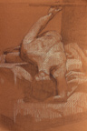 Reclining Female Nude Sanguine Paper