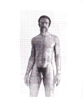 Standing Male Nude on Grid Paper