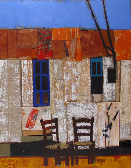 Oil - Houses and Chairs