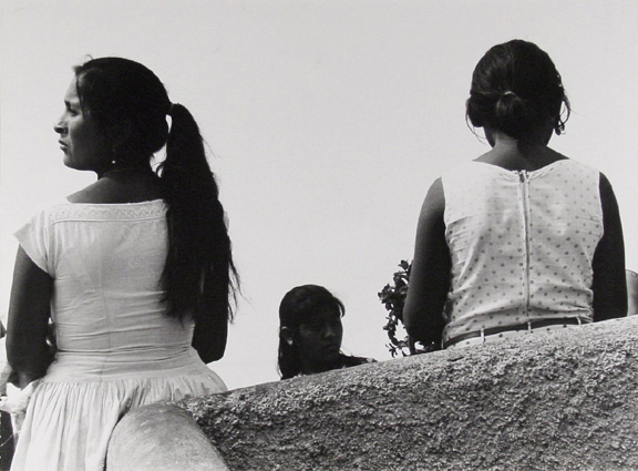 Women at Wall, Merida, Mexico - Photo