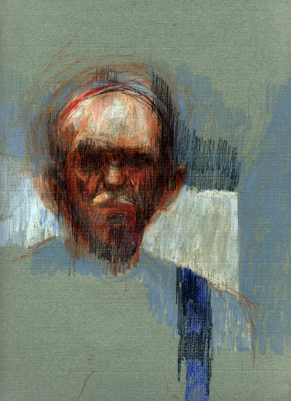 Self-Portrait with Blue Suspender