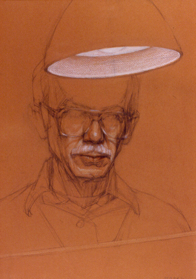 Self-Portrait with Lamp