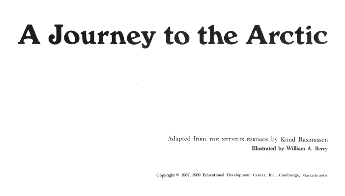 A Journey to the Arctic - Titlepage