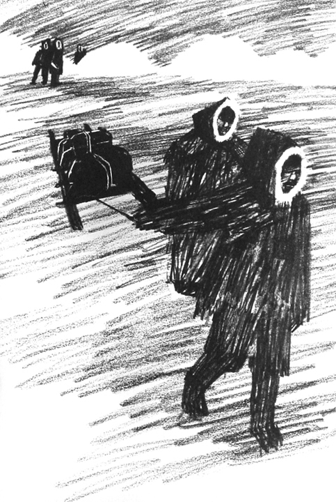 On Firm Ice - Pulling Sled