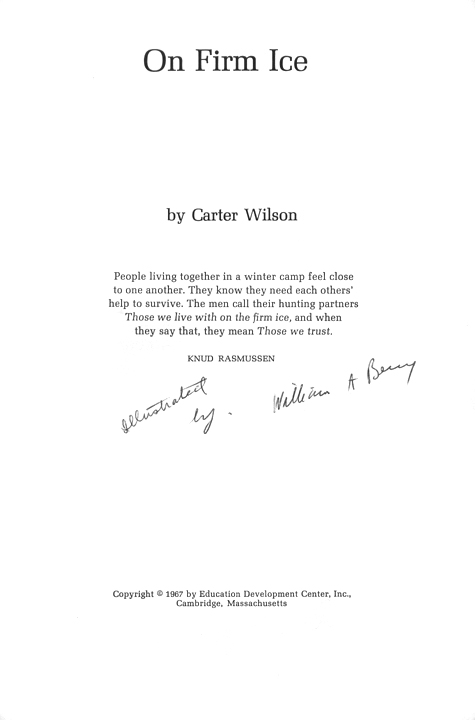 On Firm Ice Titlepage