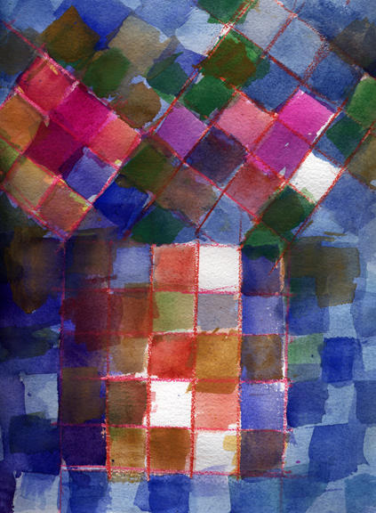 Watercolor Grid Eighteen